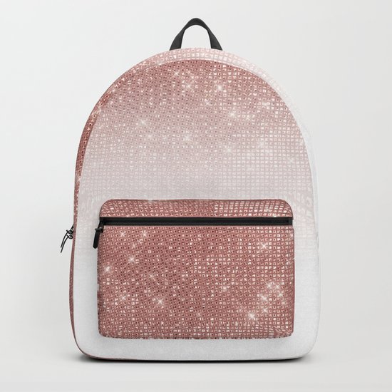 rose gold sequin backpack