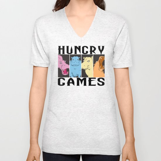 Hungry Hippo Games Unisex V-Neck