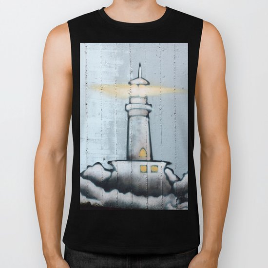 Graffiti Light Tower Biker Tank