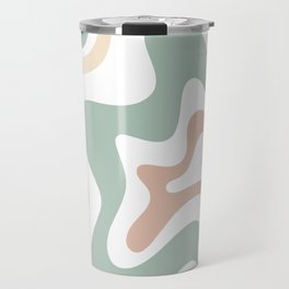 Liquid Swirl Abstract Pattern in Celadon Sage Travel Mug