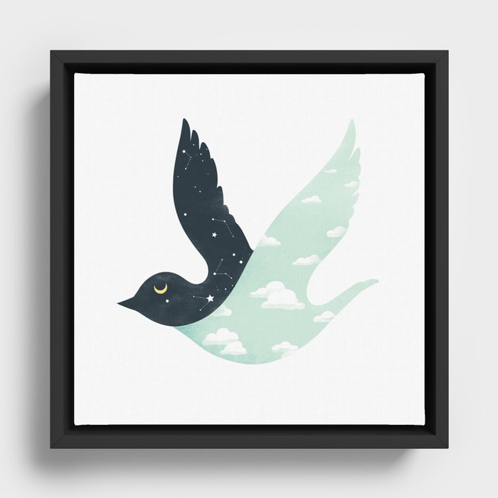 Bipolar Bird Framed Canvas