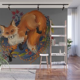 Sly Fox Spirit Animal Wall Mural