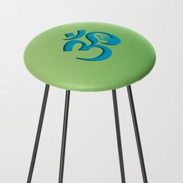 Yoga Sun salutation Ohm symbol  Counter Stool