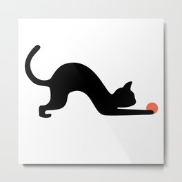 gat Metal Print | Cat, Black And White, Animal, Digital, Graphicdesign 