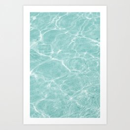 Crystal Clear Soft Turquoise Ocean Dream #2 #wall #art #society6 Art Print
