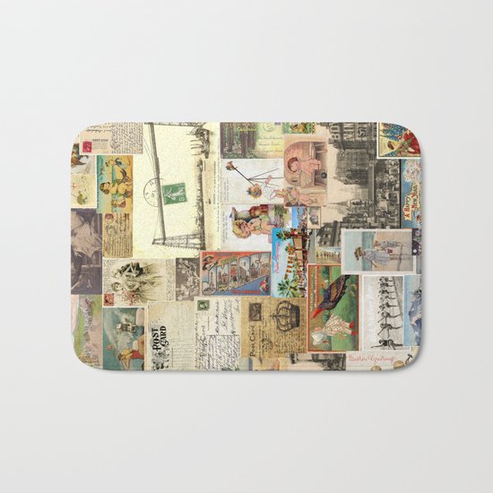 Send Me All Your Love | Vintage Postcards Bath Mat