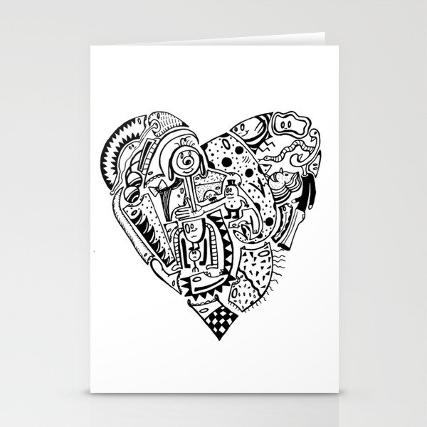 Heart Doodle Stationery Cards