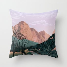 Multicolor Cool and funny City Designs Zion National Park Throw Pillow 16x16