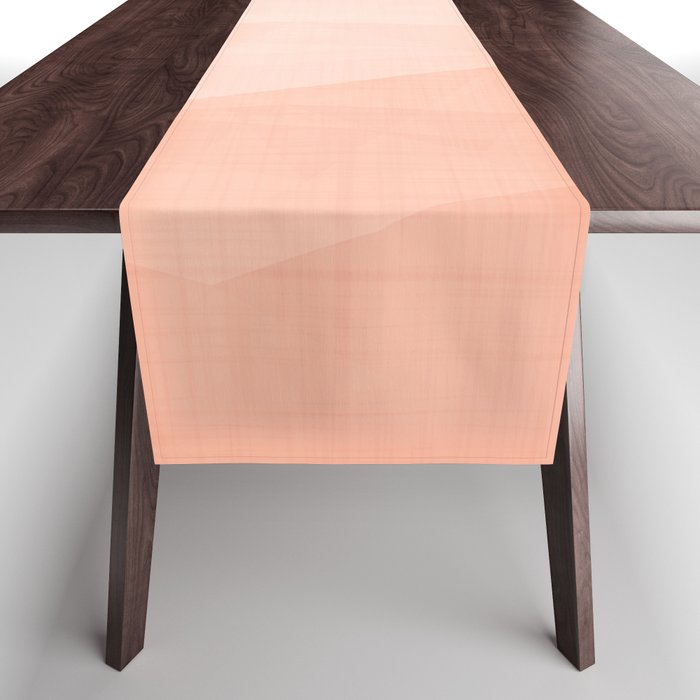 A Touch Of Peach - Soft Geometric Minimalist Table Runner