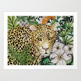 Jaguar in the jungle Art Print