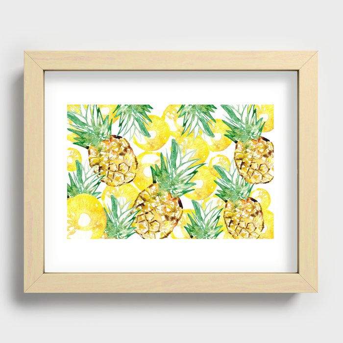 Pineapple party Recessed Framed Print