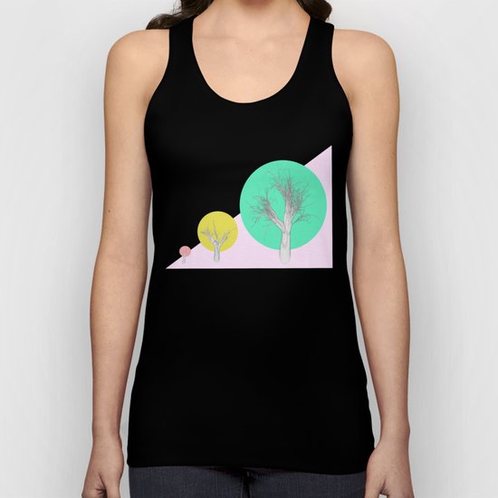 In my world forests are geometric Unisex Tank Top