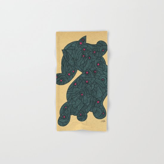 - blue blob pop - Hand & Bath Towel