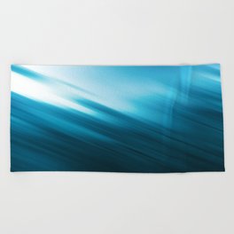 Underwater blue background Beach Towel