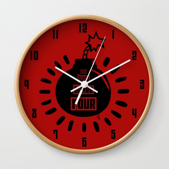 One, Two, Three, Four Wall Clock