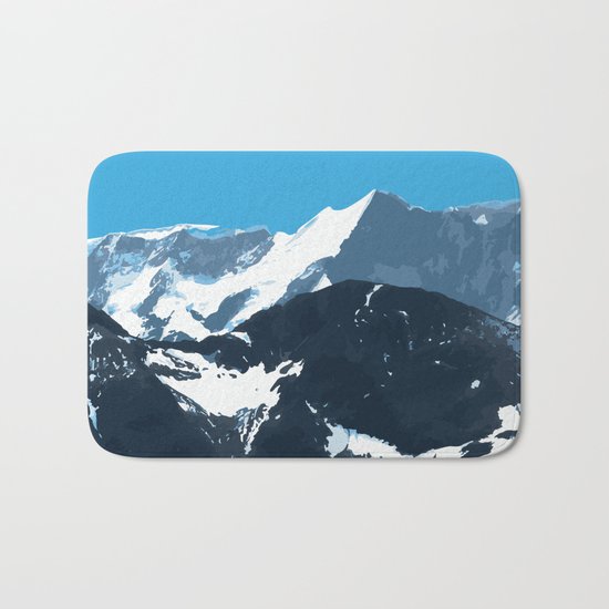 swiss mountains Bath Mat