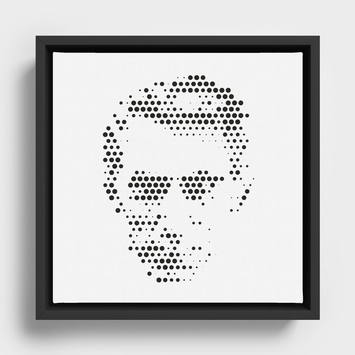 CLAUDE SHANNON | Legends of computing Framed Canvas