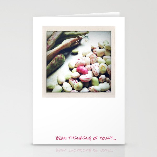 Colorful pile of Organic Beans -- Great for your kitchen! Retro photo shows off nature's bounty :-) Stationery Cards