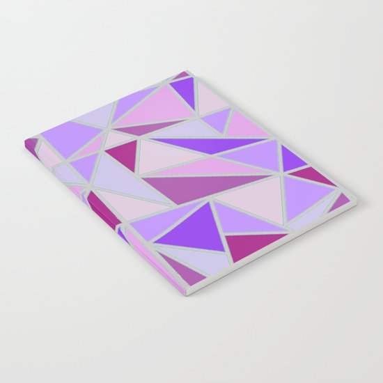Purple Shards Geometric Pattern Notebook