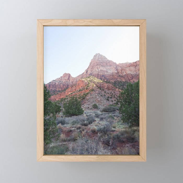 The Watchman - Zion National Park Framed Mini Art Print