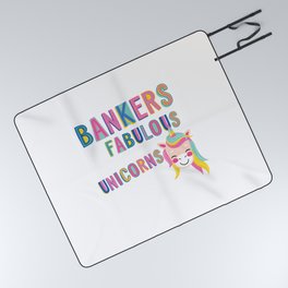 Bankers are like Unicorns Gift Idea Picnic Blanket