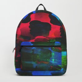 Brush pattern textured style palette picture red, green, blue frame watercolor seamless background Backpack