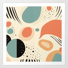 Abstract Organic Shapes 253 Art Print