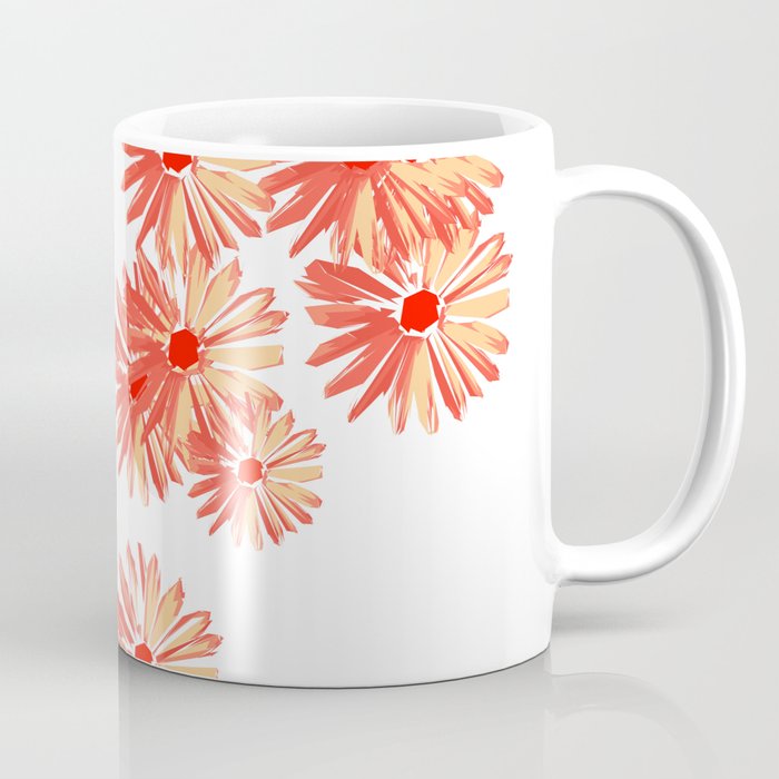 Red Flower minimal margarita daisy Coffee Mug