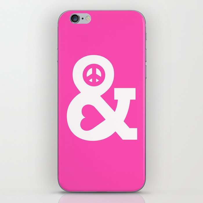 Peace and Love (pink edition) iPhone Skin