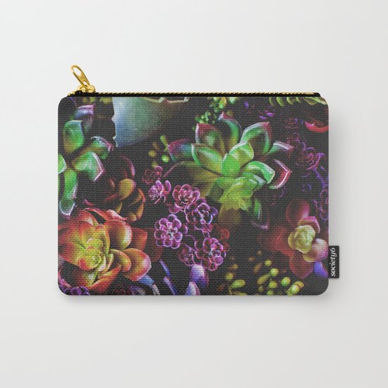 Colorful Succulent Plants Carry-All Pouch