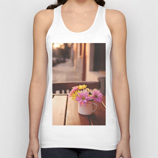 Flowers in the street Unisex Tank Top