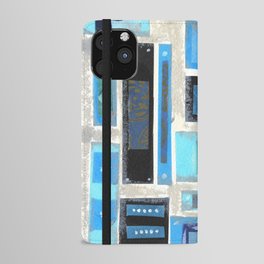 Blue Mosaic iPhone Wallet Case