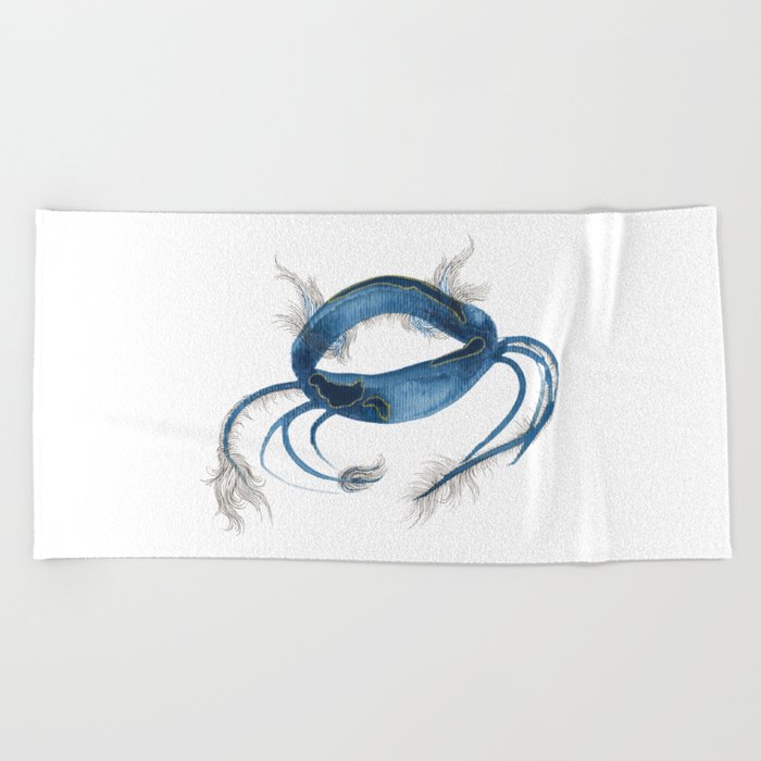 Blue Crab Art Print Abstract Painting Blue Crab Wall Art Print
