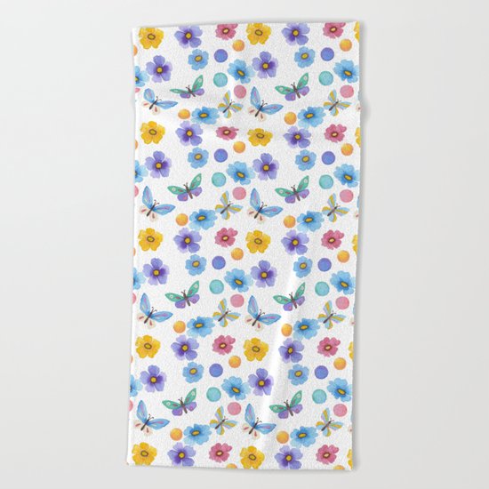 Spring . Butterfly . Beach Towel