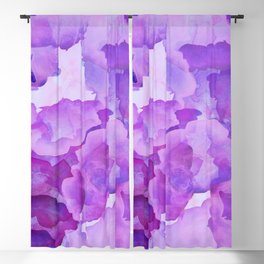 Purple abstract watercolor art Blackout Curtain