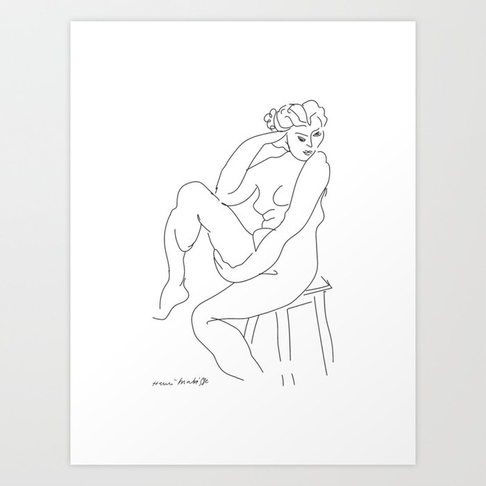 Matisse - Women on chair Art Print