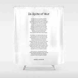 In Spite Of War - Angela Morgan Poem - Literature - Typewriter Print 1 Shower Curtain