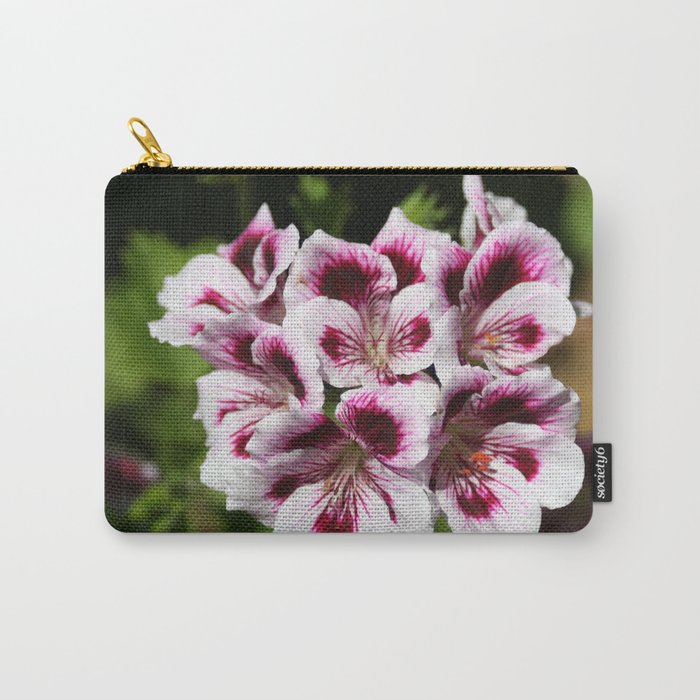 Purple Geraniums Flowers Carry-All Pouch