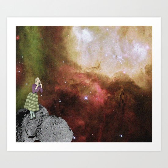 Lady in Space III Art Print
