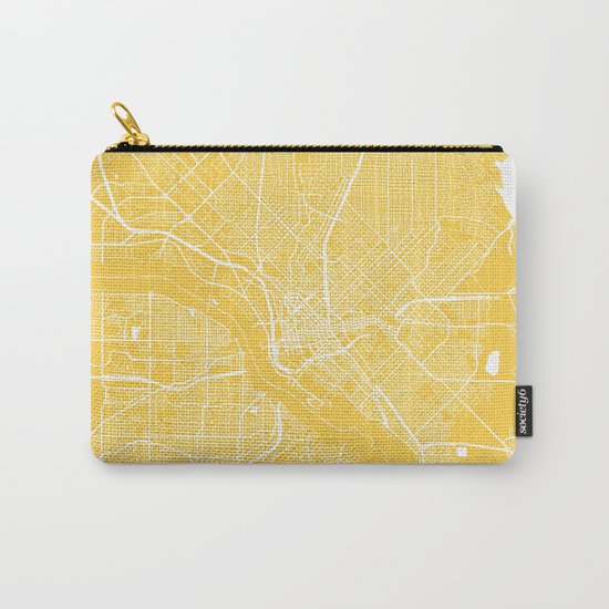 Dallas map yellow Carry-All Pouch