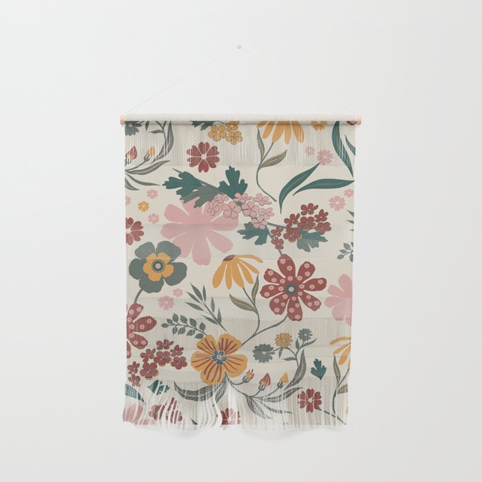 Flower Garden-London-Abstract Retro Floral Print Poster Wall Hanging