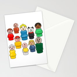 Little Round People All Over Print Stationery Card