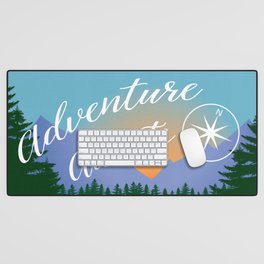 Adventure Awaits, Inspirational Landscape Desk Mat