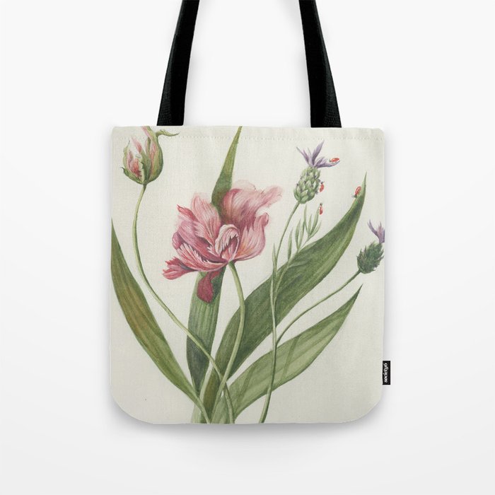 Summer Tulip With Lavendar Tote Bag