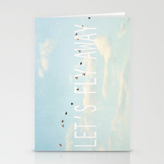 Let's Fly Away Stationery Cards