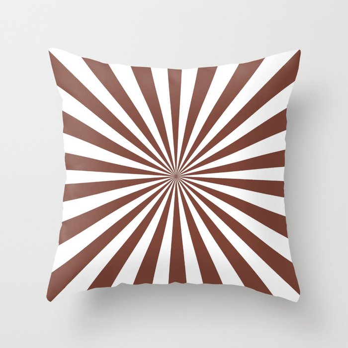 Starburst (Maroon & White Pattern) Throw Pillow
