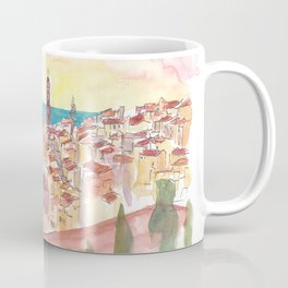 Sunset Over Menton France Provence Coffee Mug