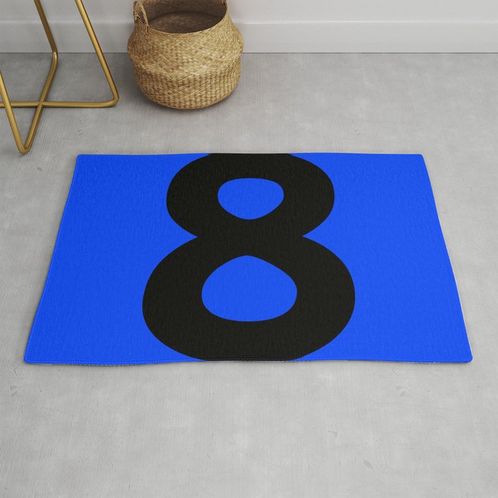 Number 8 (Black & Blue) Rug