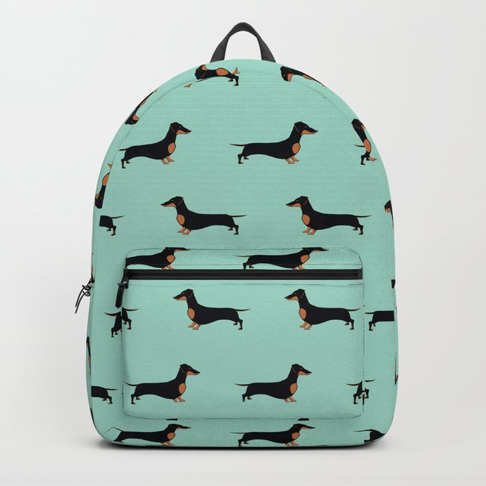 Weiner dog backpack top