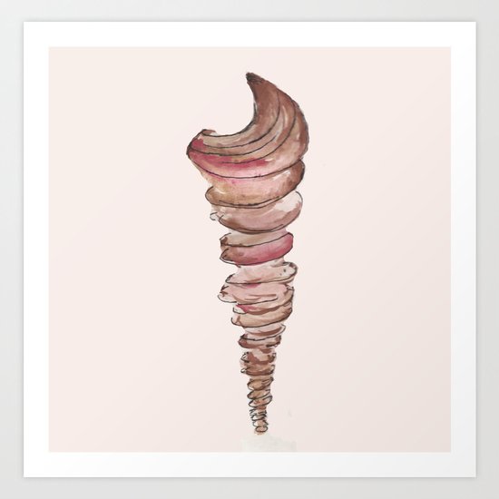 Pink shell Art Print